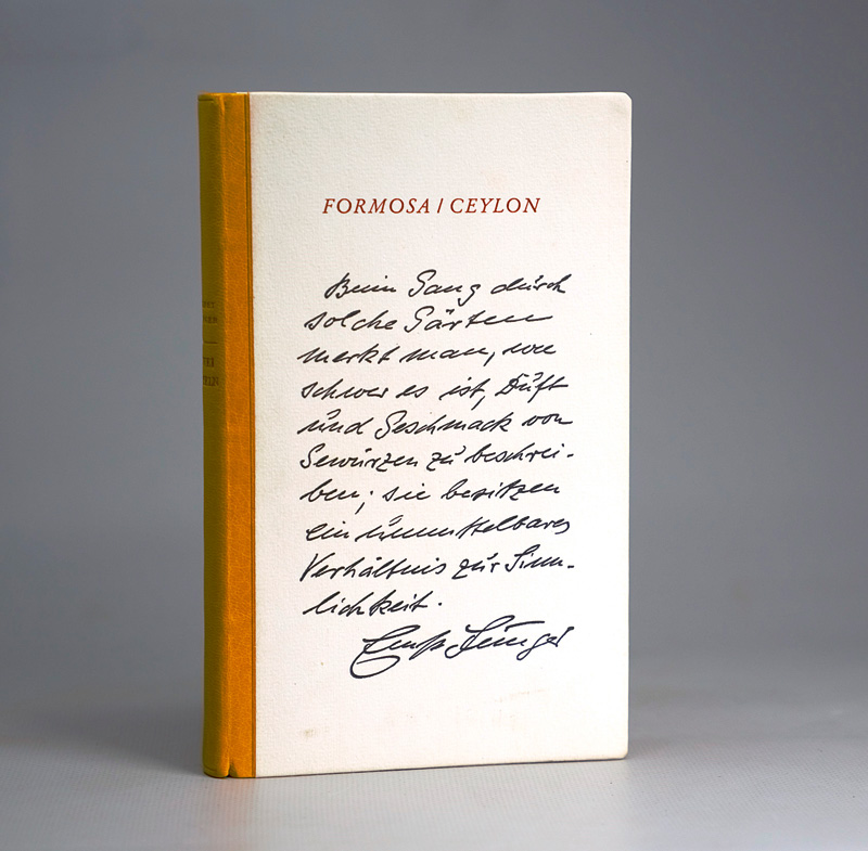 Lot 3232, Auction 126, Jünger, Ernst, Zwei Inseln. OHalbmaroquin. Olten 1968. - Erste Ausgabe. - 105 sign. Exemplare