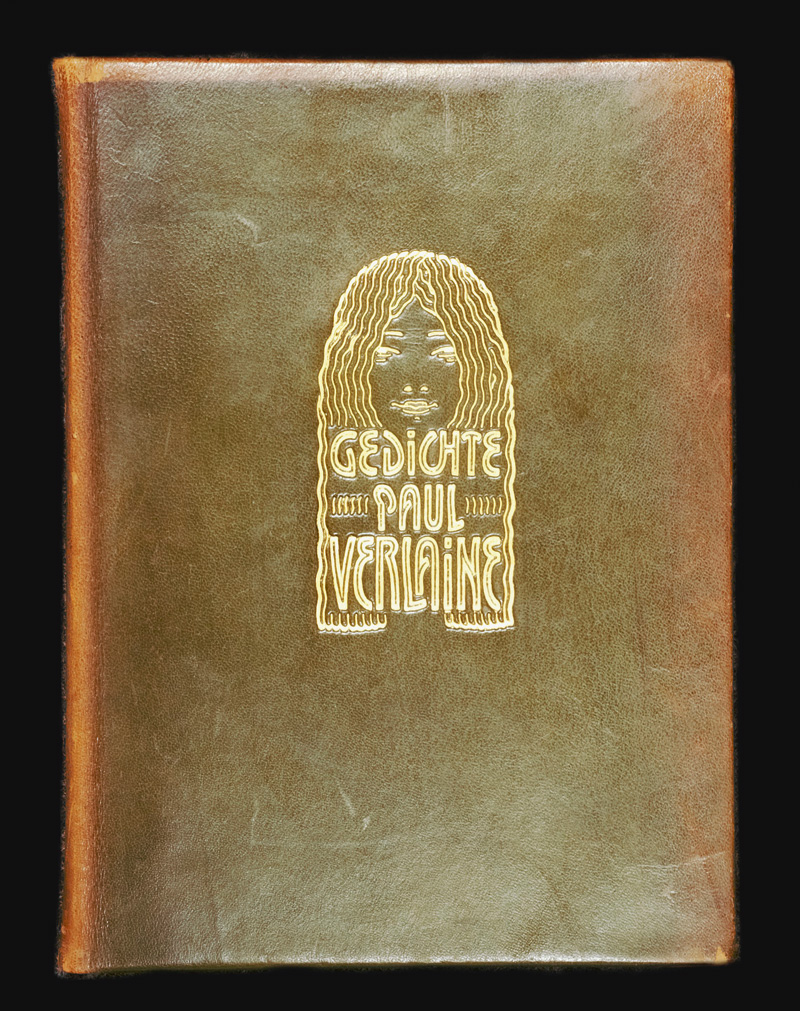 Lot 3386, Auction 126, Verlaine, Paul, Ausgewählte Gedichte. Grüner Saffianband. Leipzig, Insel, 1906. - 750 Exemplare