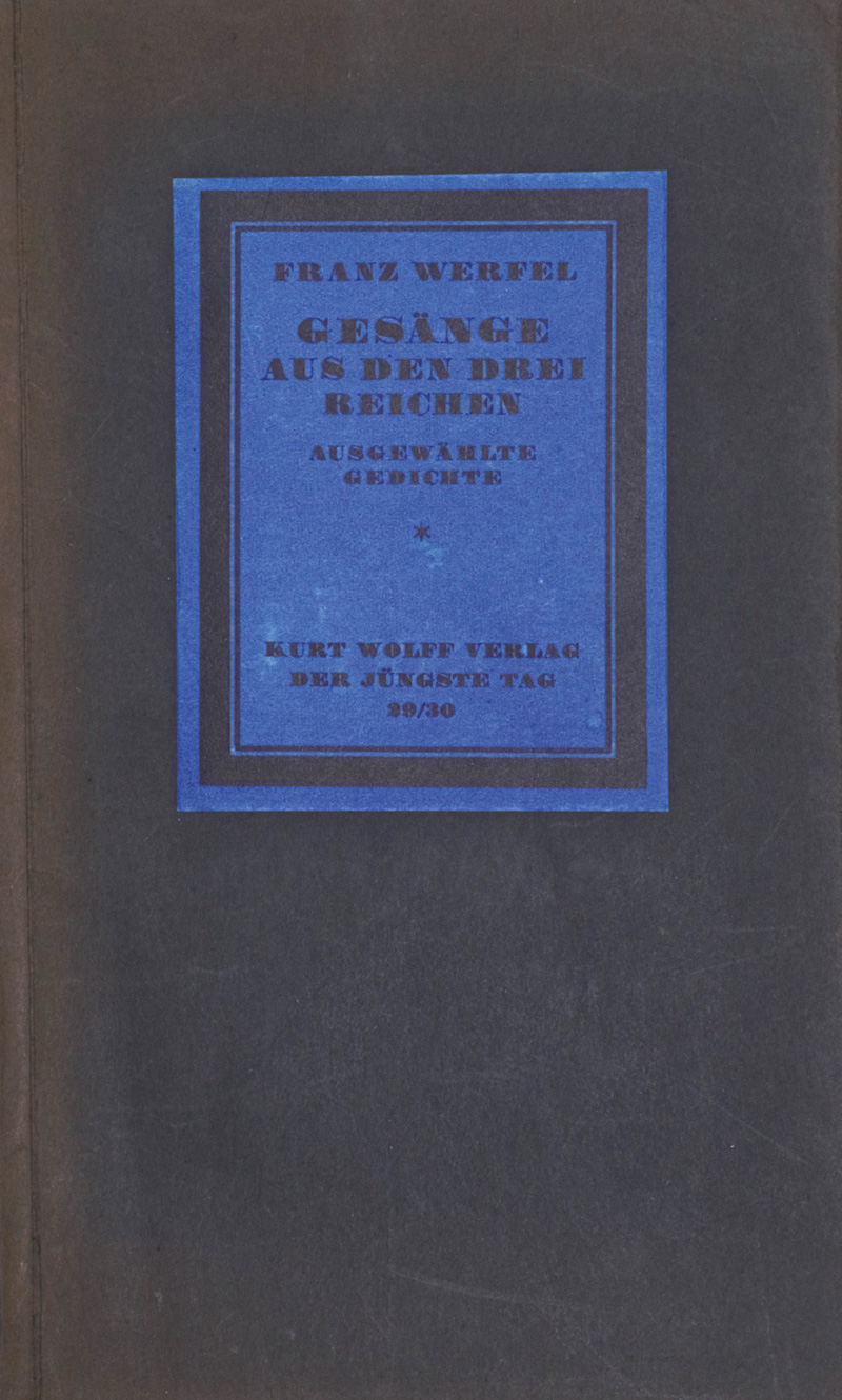 Lot 3398, Auction 126, Werfel, Franz, Gesänge aus den drei Reichen