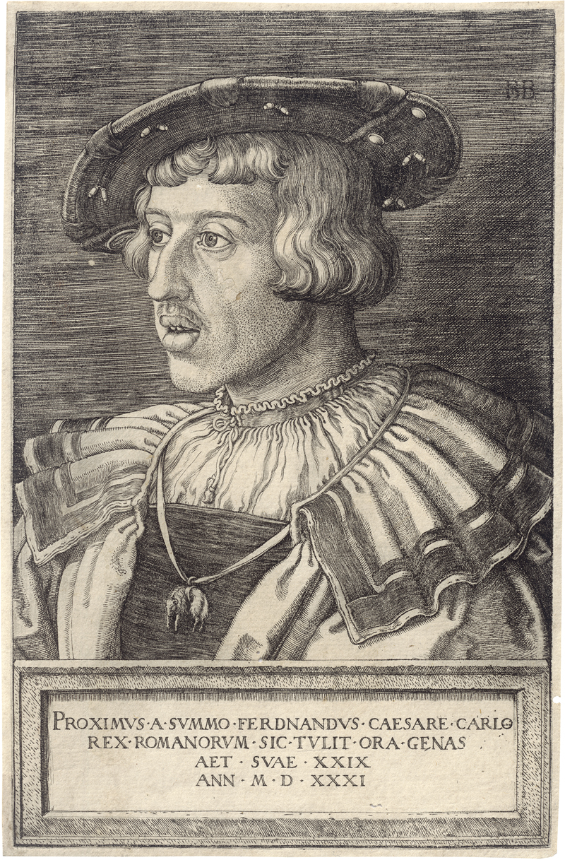 Lot 5016, Auction 126, Beham, Barthel, Bildnis Kaiser Ferdinand