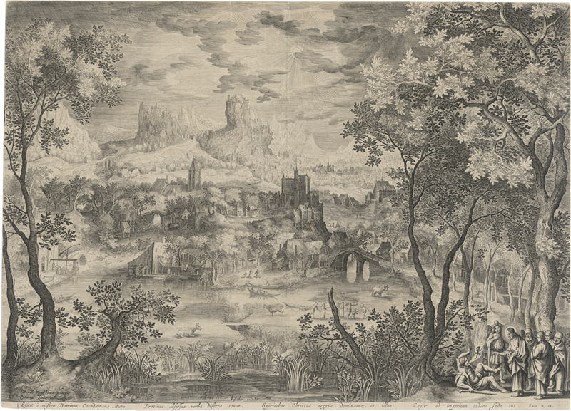 Lot 5165, Auction  126, Londerseel, Jan van, Landschaft mit Christus, der einem Kranken den Dämon austreibt