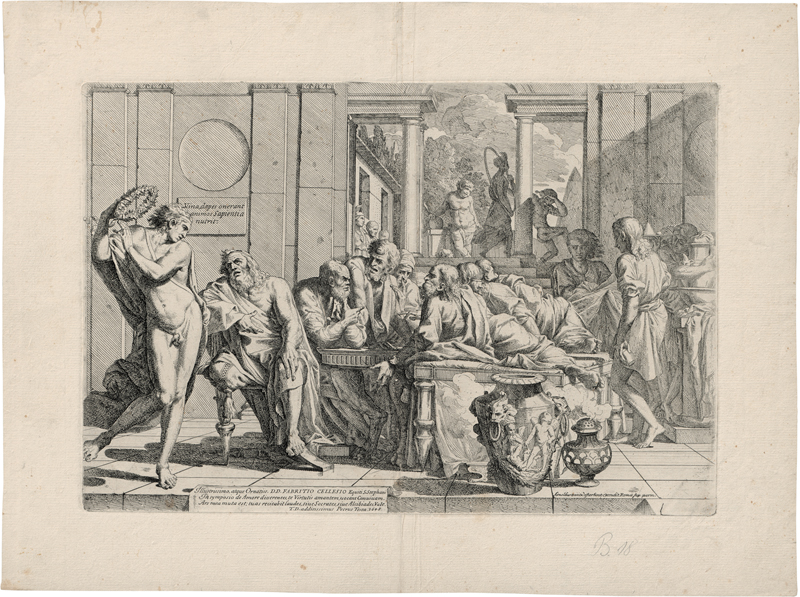 Lot 5240, Auction  126, Testa, Pietro, Sokrates am Tisch mit seinen Freunden