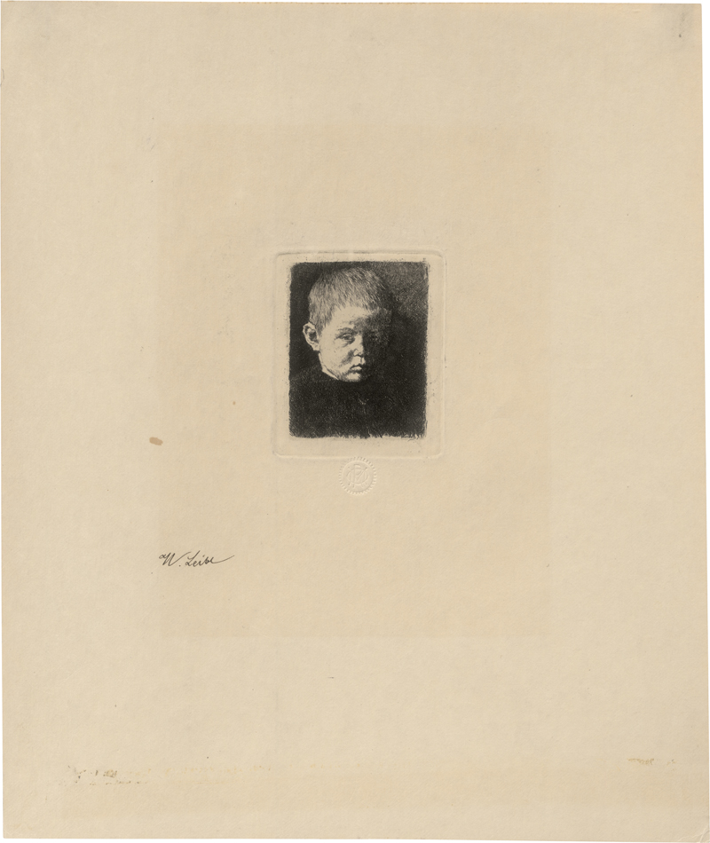 Lot 5395, Auction 126, Leibl, Wilhelm, Bildnis eines Knaben