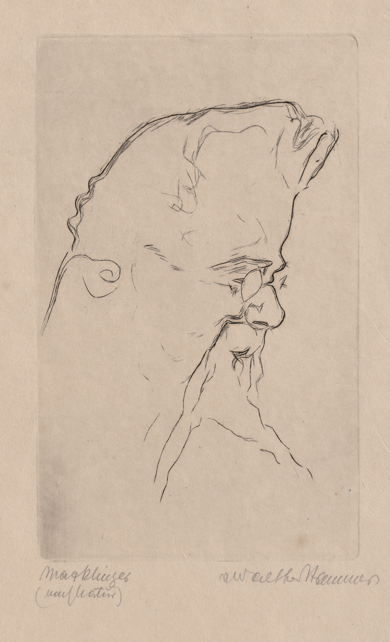 Lot 5428, Auction 126, Hammer, Walter Julius, Max Klinger im Profil nach rechts