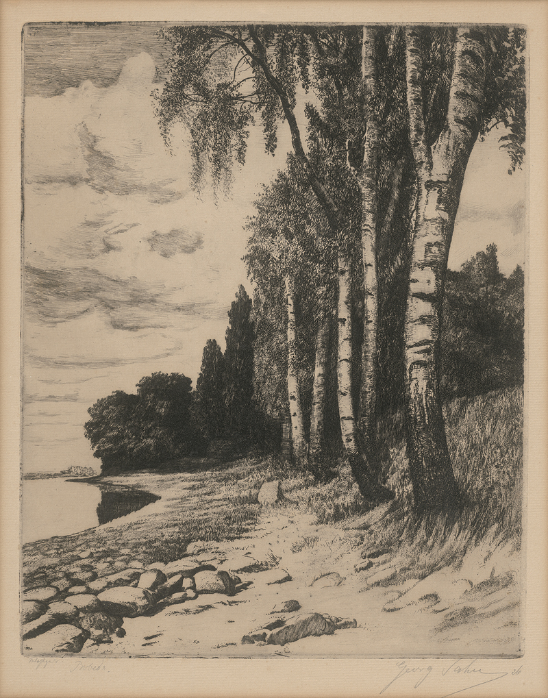 Lot 5440, Auction 126, Jahn, Georg, Birken am Seeufer