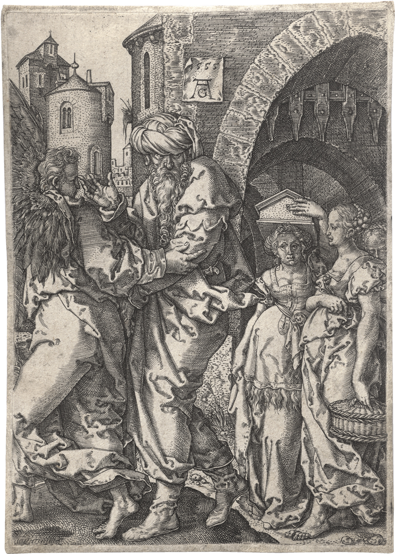 Lot 5480, Auction 126, Aldegrever, Heinrich, Lot und seine Töchter auf der Flucht