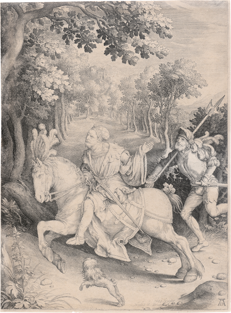 Lot 5514, Auction  126, Bruyn, Nicolaes de, Der Ritter und der Landsknecht