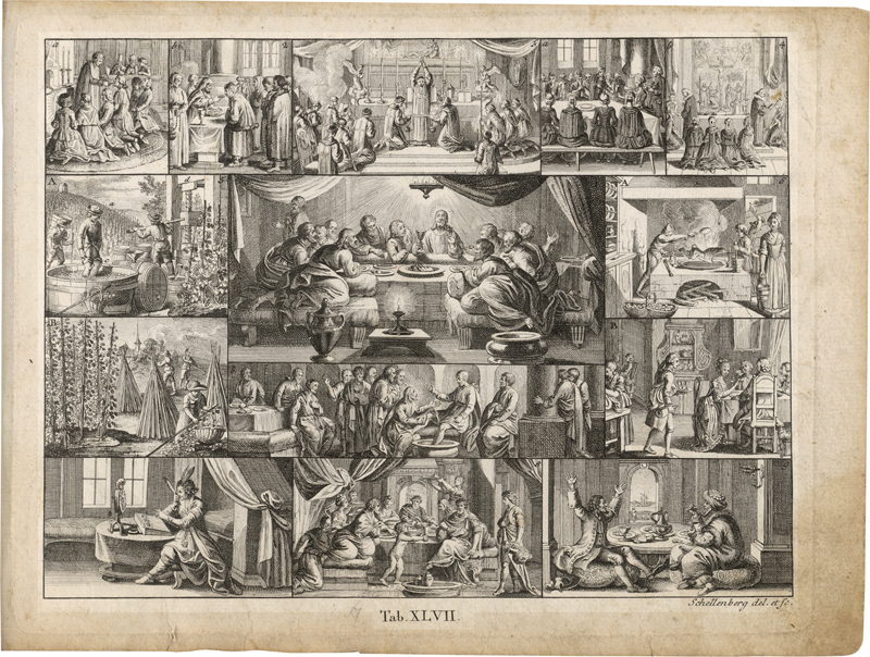 Lot 5525, Auction 126, Chodowiecki, Daniel Nikolaus - nach, Illustrationen zu Johann Siegmund Stoys Bilder-Akademie für die Jugend.