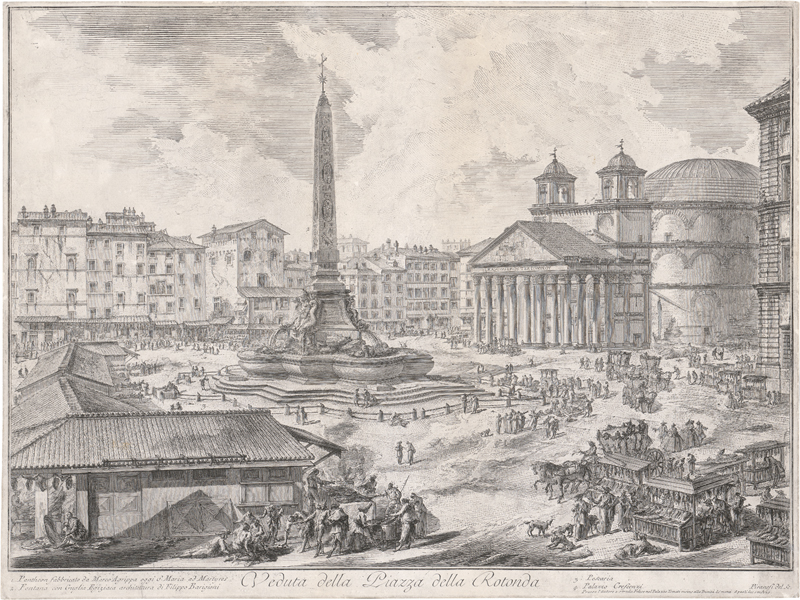 Lot 5651, Auction 126, Piranesi, Giovanni Battista, Veduta della Piazza della Rotonda