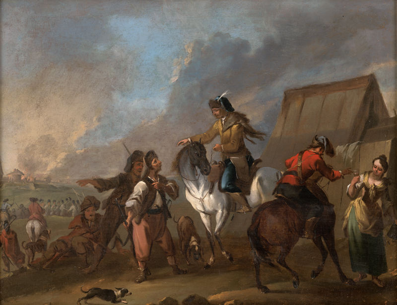 Lot 6029, Auction 126, Querfurt, August, Soldatenlager mit Marketenderin