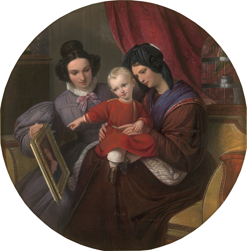 Lot 6075, Auction 126, Hopfgarten, August Ferdinand, Gruppenbildnis mit Kind und zwei Frauen