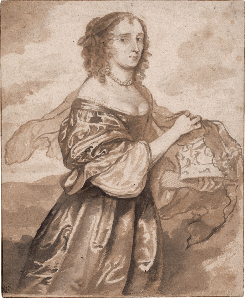 Lot 6543, Auction 126, Netscher, Caspar, Bildnis der Jane Lane, Lady Fisher, die Königskrone mit einem Schleier verhüllend