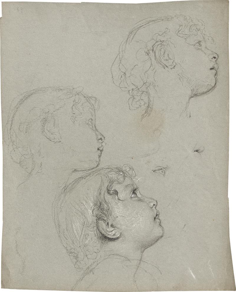 Lot 6741, Auction 126, Rothaug, Alexander, Studienblatt mit Kinderköpfen