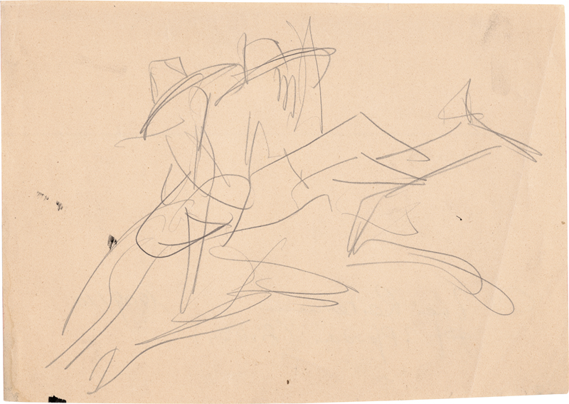 Lot 7052, Auction 126, Kirchner, Ernst Ludwig, Zwei Reiterinnen auf 3 Pferden (Zirkus)