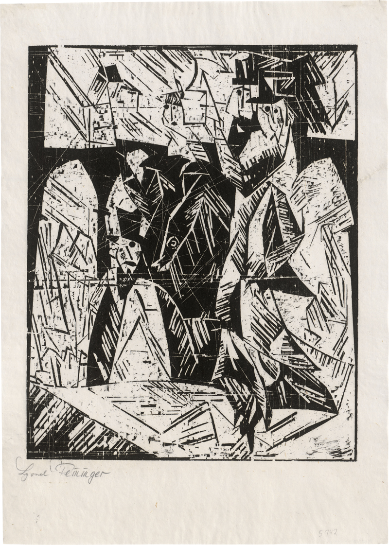 Lot 7060, Auction 126, Feininger, Lyonel, Spaziergänger