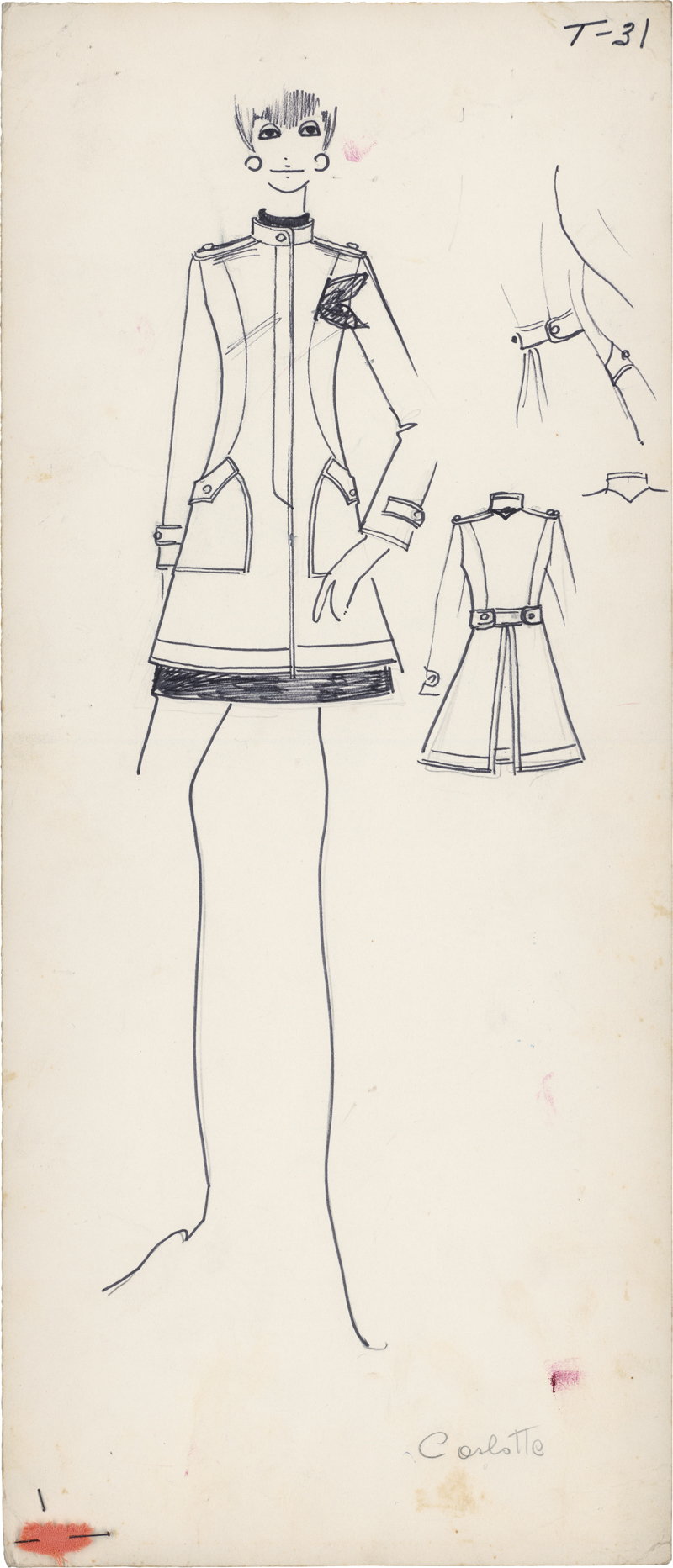 Lot 7202, Auction 126, Lagerfeld, Karl, Modezeichnung (Carlotta)