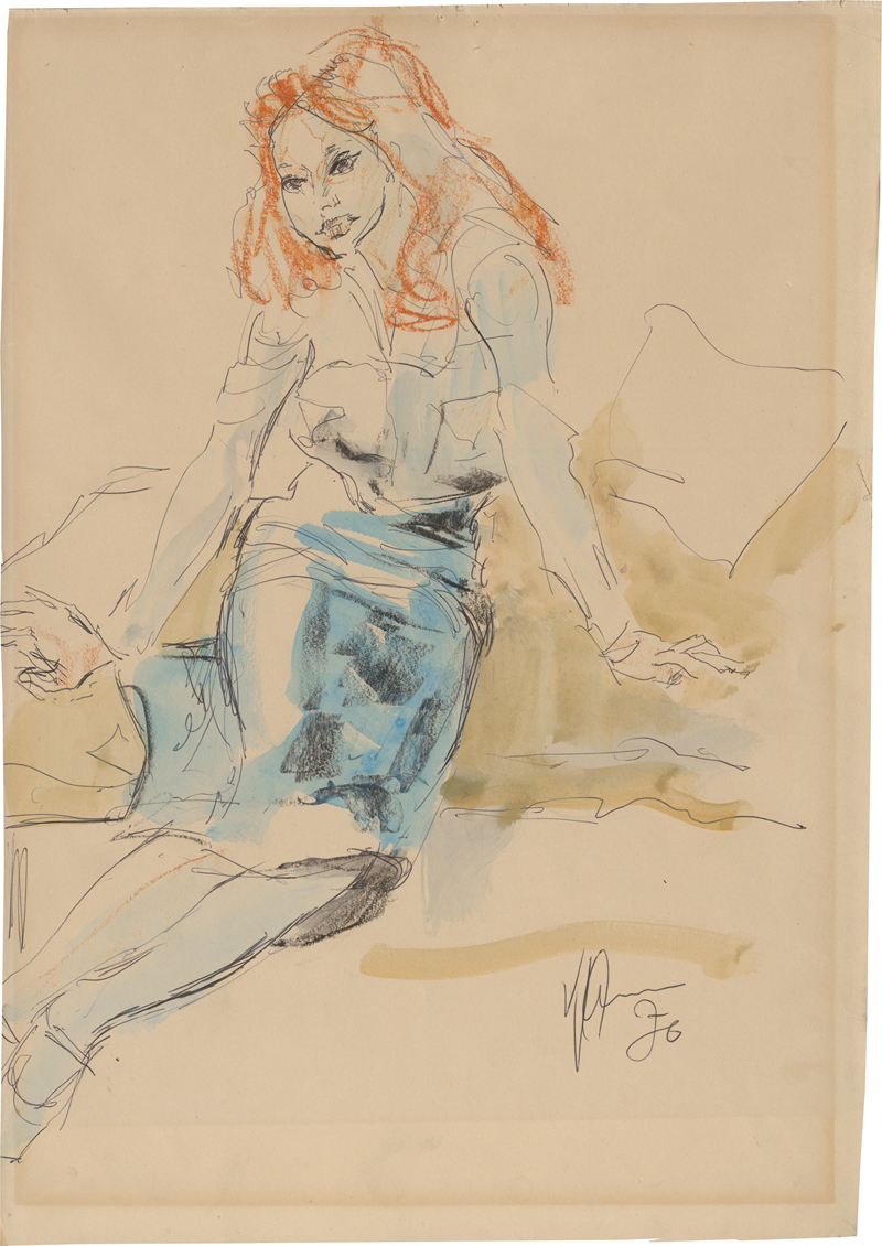 Lot 8144, Auction 126, Klamann, Kurt, Rothaariges Mädchen, sitzend