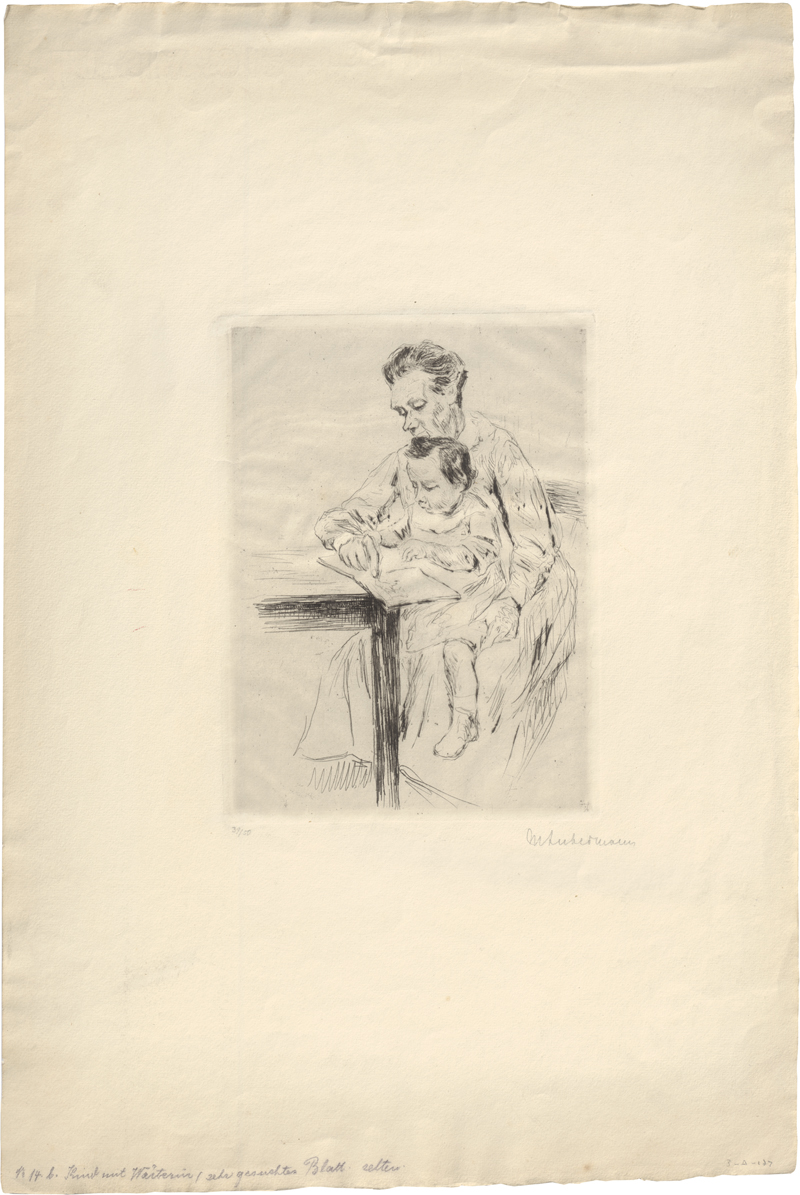 Lot 8167, Auction 126, Liebermann, Max, Kind mit Wärterin