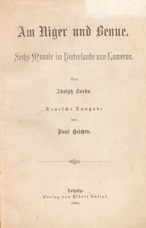 Lot 44, Auction  127, Burdo, Adolph, Am Niger und Benue