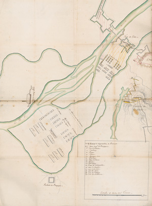 Lot 152, Auction  127, Italien, Plan de la forteresse de Verrua sur le Pô