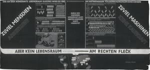 Lot 498, Auction  127, Eichheim, Max, Panropaprojekt. "Der an sich konstante Lebensraum Europas wird zu eng. Monumentalplakat