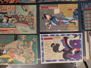Los 602 - Bijin-ga - Sammlung von 36 Ukiyo-e Farbholzschnitten verschiedener Künstler. Tokio 1831-1866 - 6 - thumb
