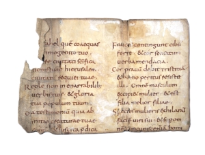 Los 1002 - Jesus Sirach - Fragment einer frühmittelalterlichen Bibelhandschrift mit Passagen aus dem Buch Ecclesiasticus. Lateinische Handschrift auf Pergament. - 1 - thumb