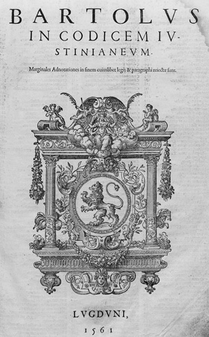 Lot 1083, Auction  127, Bartolus de Saxoferrato, In codicem Iustinianeum