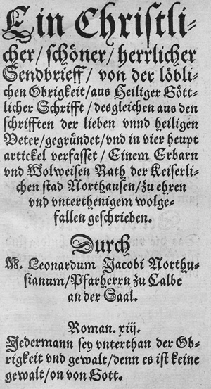 Lot 1139, Auction  127, Jacobi, Leonhard, Ein Christlicher schöner herrlicher Sendbrieff