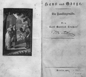 Lot 2021, Auction  127, Cramer, Carl Gottlob, Hans und Görge