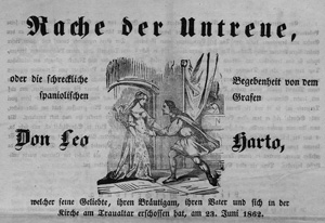 Lot 2132, Auction  127, Rache der Untreue [und:] Der Pantherjäger, Zwei Bänkelgesänge als Einblattdrucke