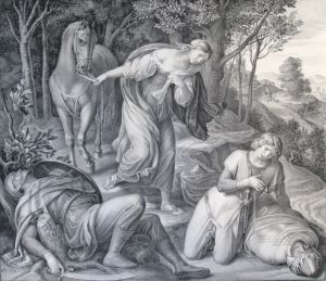 Los 2148 - Schnorr von Carolsfeld, Julius - Sechs Bilder aus Ariosto's Rasendem Roland - 2 - thumb