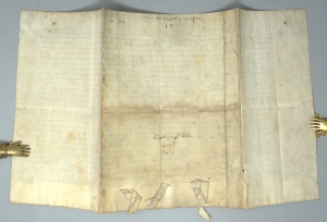 Los 2583 - Bregenz - Urkunde des Grafen Hugo von Monfort. Deutsche Handschrift auf Pergament. 1422 - 2 - thumb