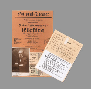 Los 2653 - Strauss, Richard - Postkarte + Beigaben. 1932 - 0 - thumb