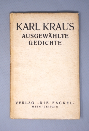 Los 3194 - Kraus, Karl - Ausgewählte Gedichte - 3 - thumb