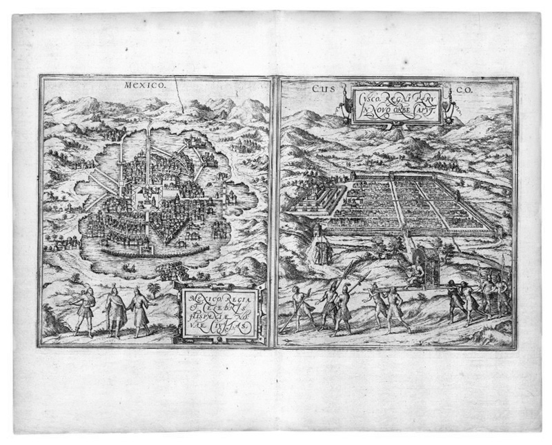 Lot 65, Auction 127, Braun, Georg und Hogenberg, Franz, Mexico, Regia et Celebris Hispaniae Novae Civitas. Cusco, Regni Peru in Novo Orbe Caput