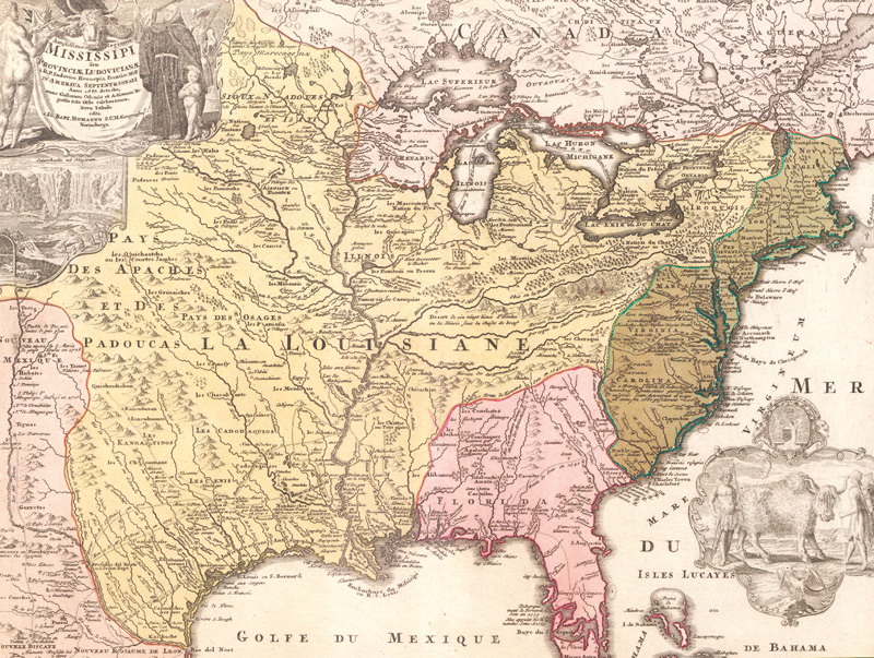 Lot 75, Auction  127, Homann, Johann Baptist, Amplissimae Regionis Mississipi seu Provinciae Ludovicianae à Hennepin
