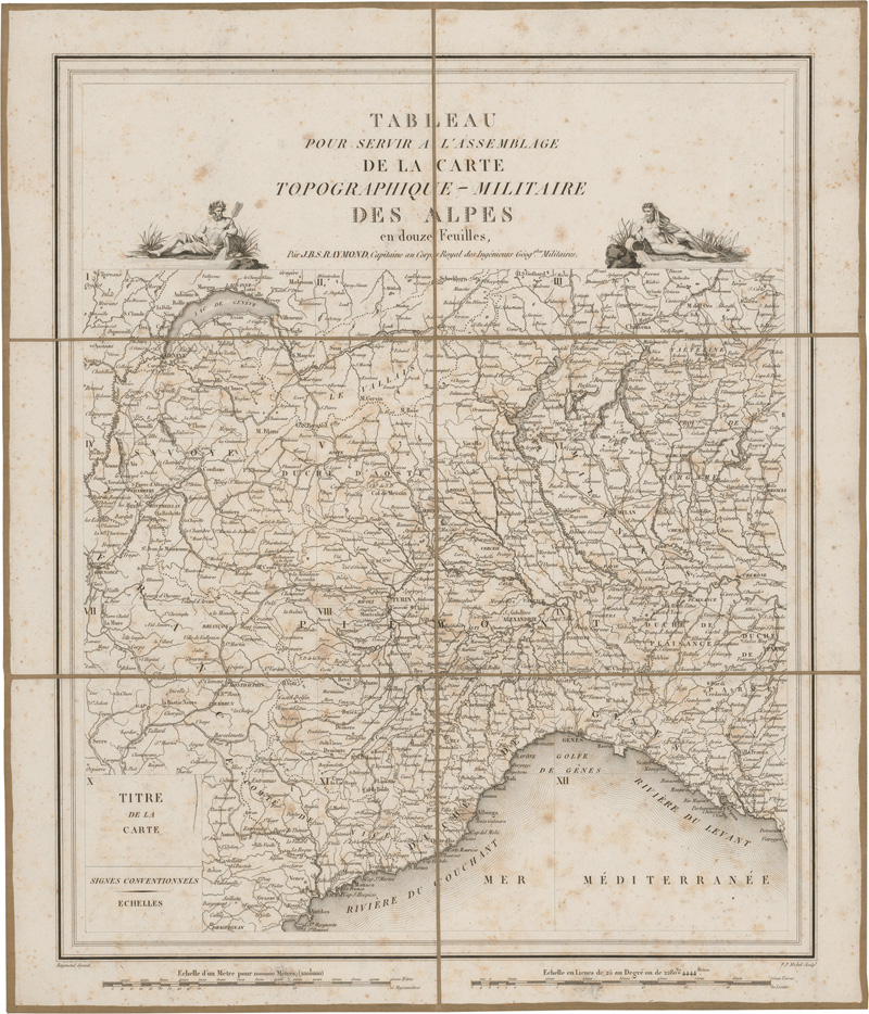 Lot 175, Auction  127, Raymond, J. B. S. und Italien, Carte topographique militaire des Alpes