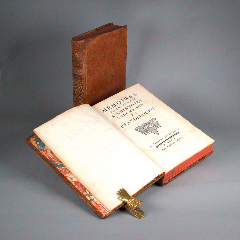Lot 245, Auction  127, Friedrich II., der Große, Mémoires pour servir à l'histoire de la maison de Brandebourg (+ Beiband)