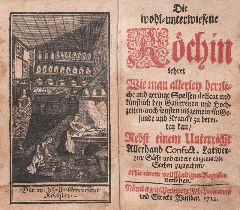 Lot 400, Auction 127, wohl-unterwiesene Köchin, Die, lehret wie man allerley herrliche und geringe Speisen delicat zubereiten kan