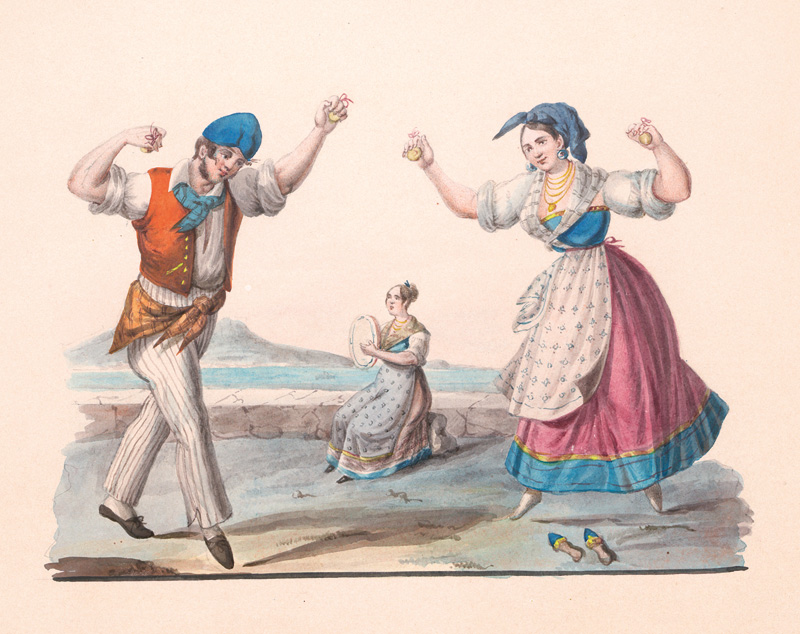 Lot 441, Auction 127, Vito, Michele de, 4 Kostümstudien italienischer Trachten