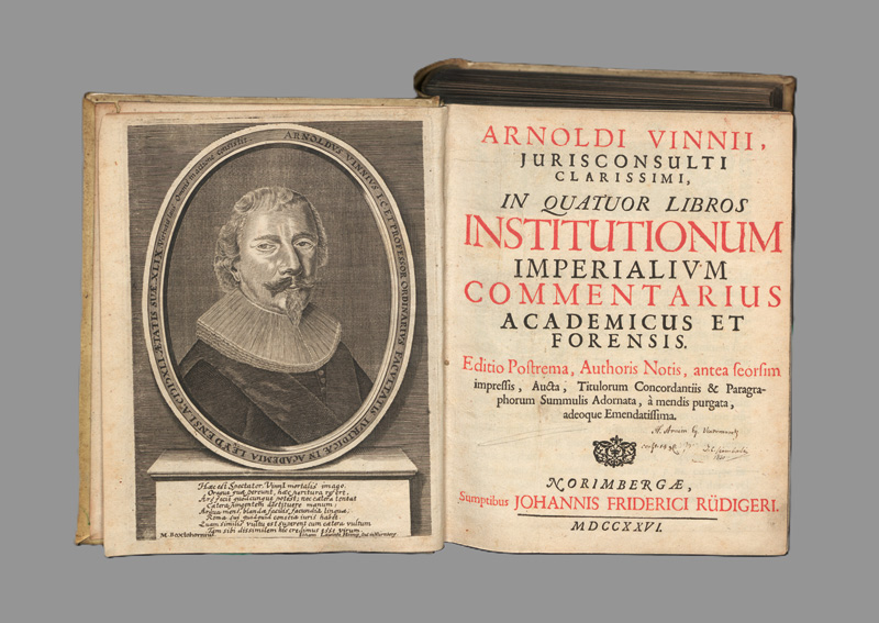 Lot 561, Auction 127, Vinnius, Arnoldus, In quatuor libros institutionum imperialium commentarius academicus et forensis