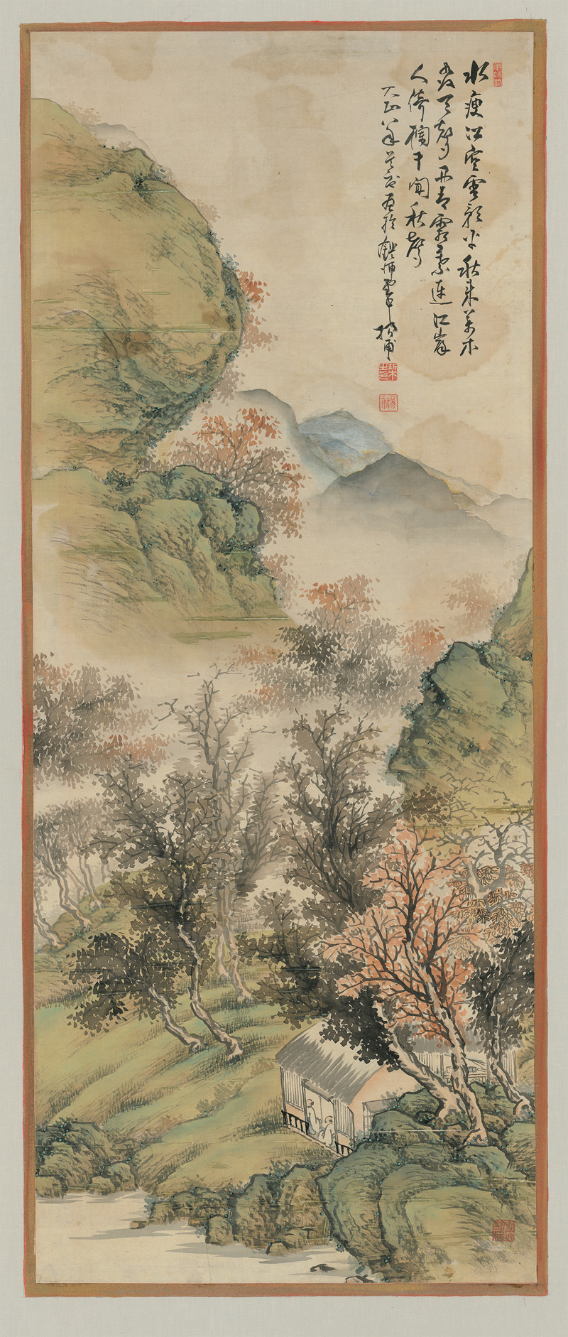 Lot 612, Auction 127, Herbstlaube, Chinesisches Tuschemalerei in Aquarellfarben auf Papier