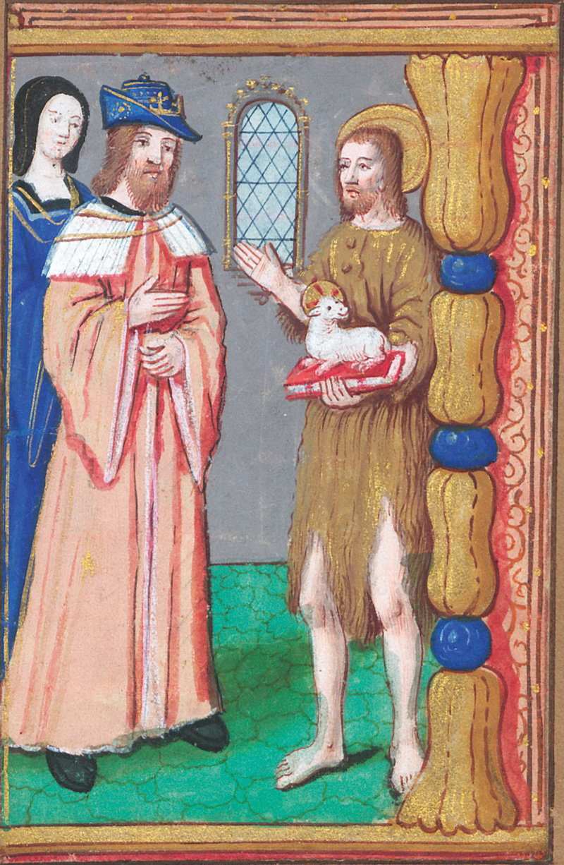 Lot 1023, Auction  127, Ecclesia militans, Stundenbuchminiaturen. 2 Miniaturmalereien in Gold und Farben auf Pergament