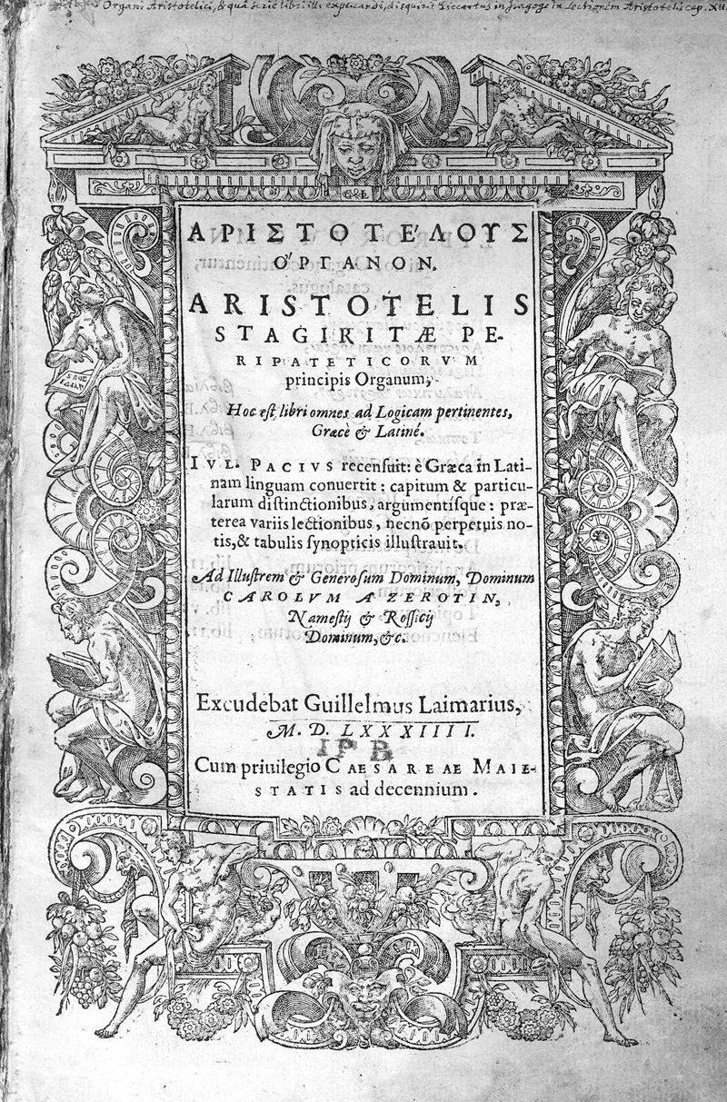 Lot 1075, Auction 127, Aristoteles, Organum, hoc est libri omnes ad Logicam pertinentes