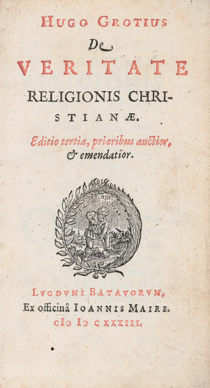 Lot 1247, Auction  127, Grotius, Hugo, De Veritate religiobis christianae