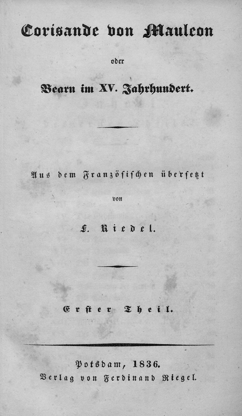 Lot 2126, Auction  127, Montpezat de Redern, Henriette, Corisande von Mauleon