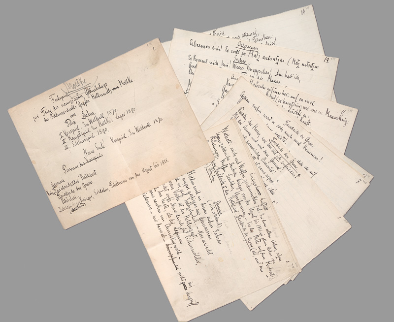 Lot 2509, Auction 127, Dahn, Felix, Signiertes Manuskript eines Festspiels zu Ehren Moltkes. 1890