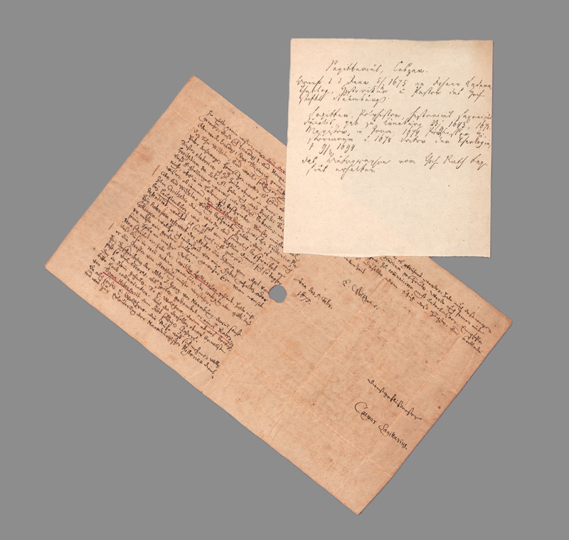 Lot 2531, Auction 127, Sagittarius, Caspar, Brief an Johannes Lader. 1675