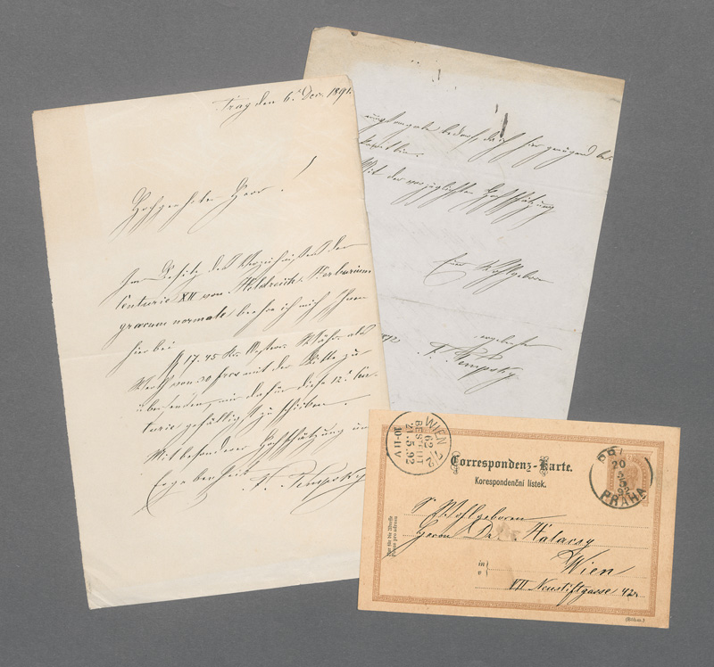 Lot 2575, Auction 127, Tempsky, Friedrich, 2 Briefe und eine Karte an Eugen von Halácsy. 1872-1892